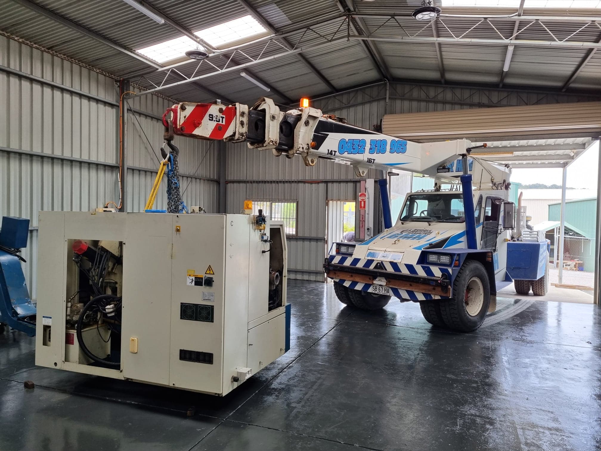 Machine relocation Franna crane hire Mt Barker