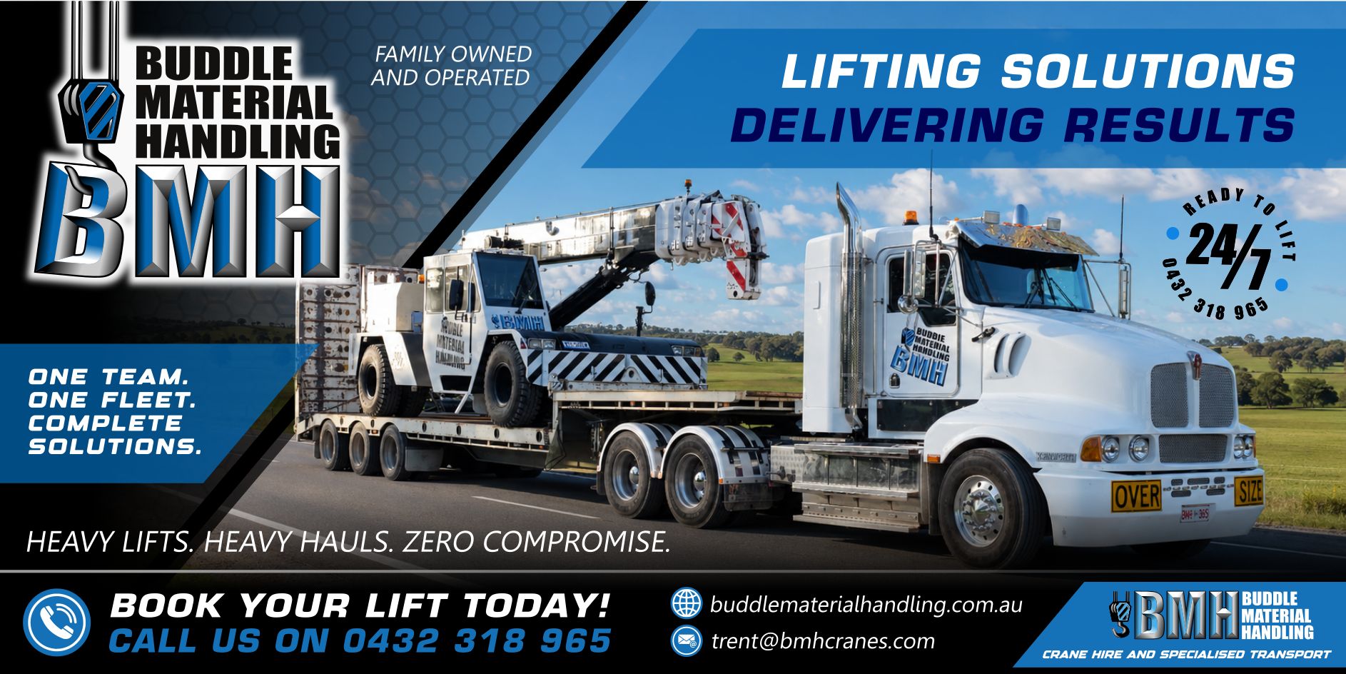 Buddle Material Handling crane hire and transport